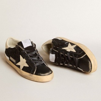GOLDEN GOOSE - SuperStar Black Glitter