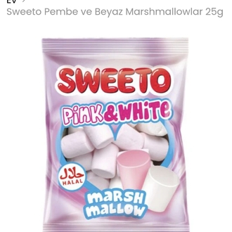 SWEETO PİNK&WHİTE MARSHMALLOW 30 GR
