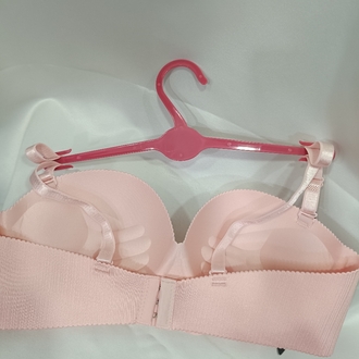 pudra pembe dolgulu push up sütyen