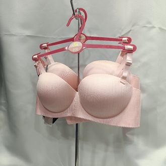 pudra pembe dolgulu push up sütyen