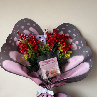 Hot flowers kokina buket