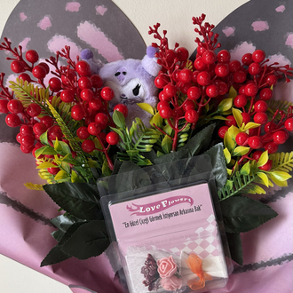 Hot flowers kokina buket