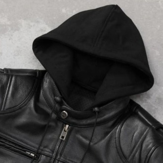 Çıkartılabilir Kapüşonlu Hakiki Deri Mont SlimFit Kesim