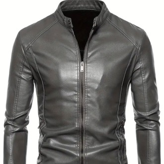 Hakiki Kuzu Derisi Spor Slim Fit Gri Renk Ceket