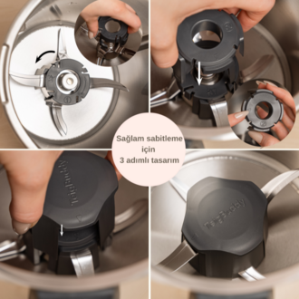 Wundermix TeigBuddy Thermomix Mutfak Robotu TM7 ve TM6 için Hamur kalıntısı önleyici