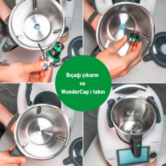 Wundermix WunderCap Bıçak kapağı Thermomix Mutfak Robotu TM7 ve TM6 için 