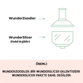 Wundermix WunderZoodler Spiral Kesme Aparatı Thermomix Mutfak Robotu TM6 ve TM5 için