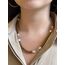 Gold Hematit Kristal Quartz ve İncili Kolye 