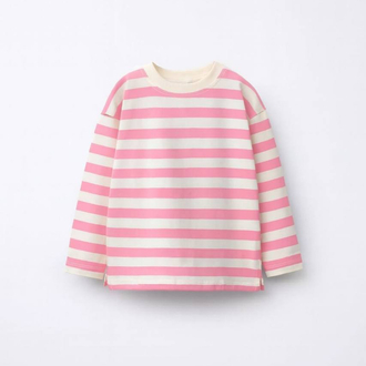 Laciel pembe çizgili sweatshirt