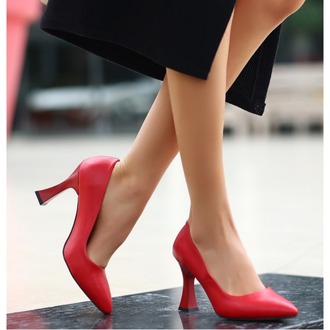 Ulba Kırmızı Cilt Stiletto Ayakkabı - 259119