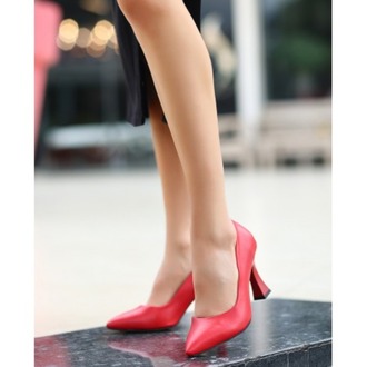 Ulba Kırmızı Cilt Stiletto Ayakkabı - 259119