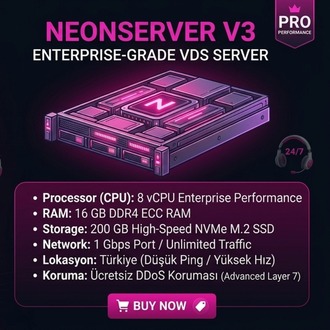 Neon-V3 Pro Enterprise VDS Sunucu Paketi 24 Aylık