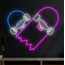 Skate Love Neon Dekor