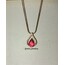 Kırmızı Swarovski Taşlı Çelik Kolye ❤️‍