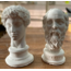 Hermes Ve Socrates Beyaz Heykel Büst 2'li Set