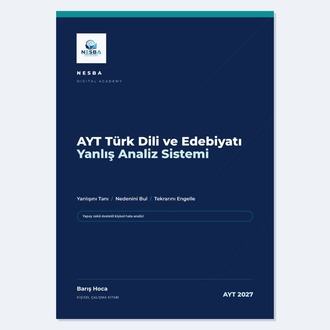 AYT Türk Dili ve Edebiyatı Yanlış Analiz Sistemi — Dijital Çalışma Kitabı (PDF)