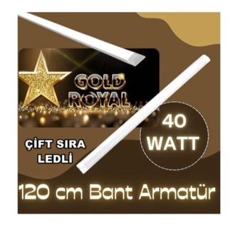 Çift Sıra Ledli Led Bant Armatür 120 Cm 40 Watt 6500 Kelvin Beyaz Renk
