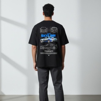 JEXTROWEAR Nissan Skyline R34 Unisex Oversize Tişört