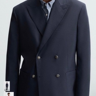    Lacivert kruvaze blazer 