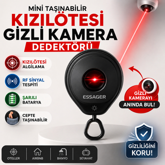 Mini Gizli Kamera Dedektörü | Kızılötesi & RF Sinyal Bulucu
