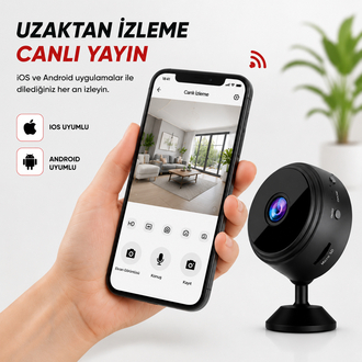 Mini Wi-Fi Güvenlik Kamerası – Full HD Kompakt Kamera
