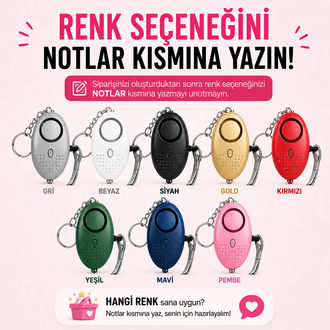 Kadın Güvenlik Alarmı (130dB) | Hediye Anahtarlık