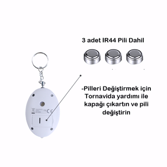 Kişisel Alarm Anahtarlık | 130dB Acil Durum & Enkaz Güvenlik Butonu