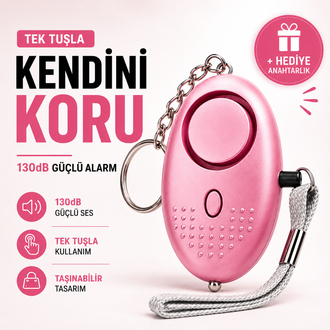 Kadın Güvenlik Alarmı (130dB) | Hediye Anahtarlık
