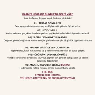 KARİYER UPGRADE BUNDLE