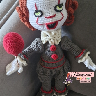 Amigurumi Pennywise, amigurumi palyaço