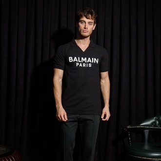 Balmain Yakalı T-Shırt