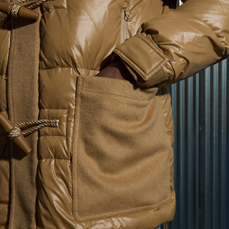 Burberry Kaşmir Detaylı Kaz Tüyü Mont