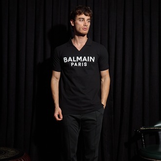 Balmain Yakalı T-Shırt