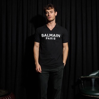 Balmain Yakalı T-Shırt