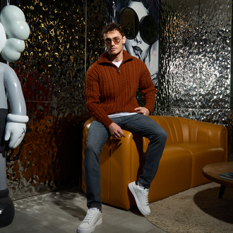 Moncler yarım fermuarlı triko
