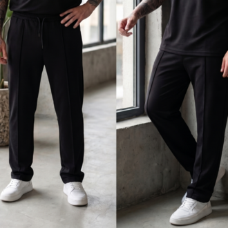 Siyah Oysho Erkek Takım — Oversize Rahat Alt-Üst Set
