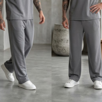 Gri Premium Oversize Baggy Alt-Üst Takım — Unisex Streetwear Set