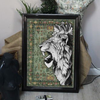 İran Halısı - Lion