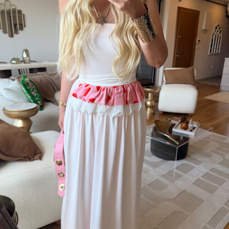 Fisto kemer detaylı elbise