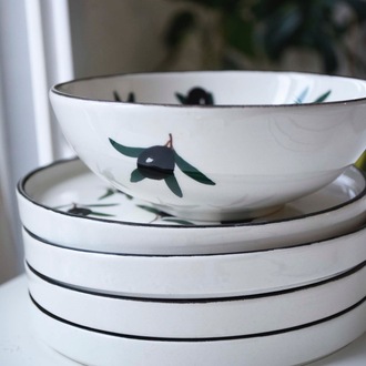 Zeytin Desenli Tabak Takımı 