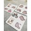 Kawaii Gri Kedi Sticker Seti