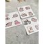 Kawaii Gri Kedi Sticker Seti