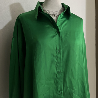 Green Silk Shirt 