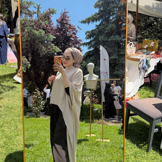 Vizon tunik acı kahve şalvar