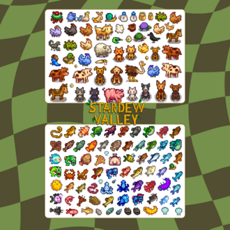 Stardew Valley Hayvanlar Sticker seti