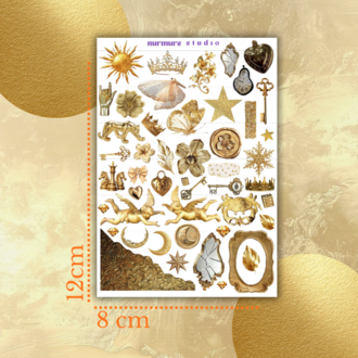 8 Sayfa Gold Sticker Seti