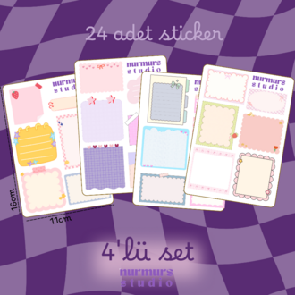 4'lü Post İt sticker seti