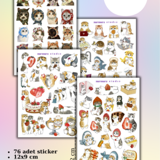 Şapşal Kediler Sticker seti