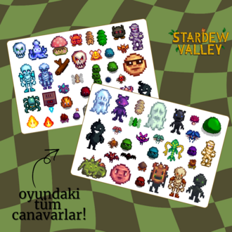 stardew valley Canavar Sticker seti 