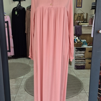 Pembe Robalı Tesettür Elbise 